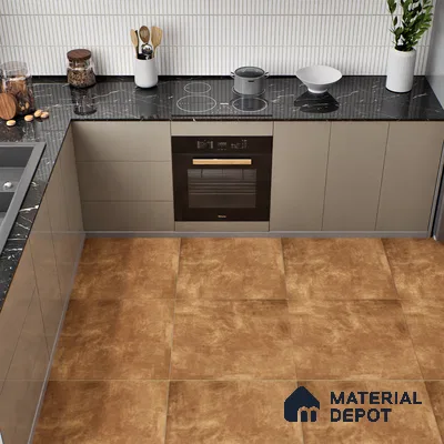 TL 01113 Cemento Brown Matte Finish 600 x 600 mm Vitrified Wall & Floor Tile - 9 mm