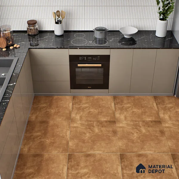 TL 01113 Cemento Brown Matte Finish 600 x 600 mm Vitrified Wall & Floor Tile - 9 mm