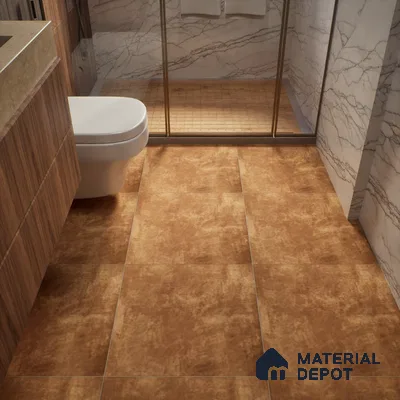 TL 01113 Cemento Brown Matte Finish 600 x 600 mm Vitrified Wall & Floor Tile - 9 mm