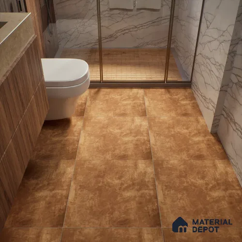 TL 01113 Cemento Brown Matte Finish 600 x 600 mm Vitrified Wall & Floor Tile - 9 mm