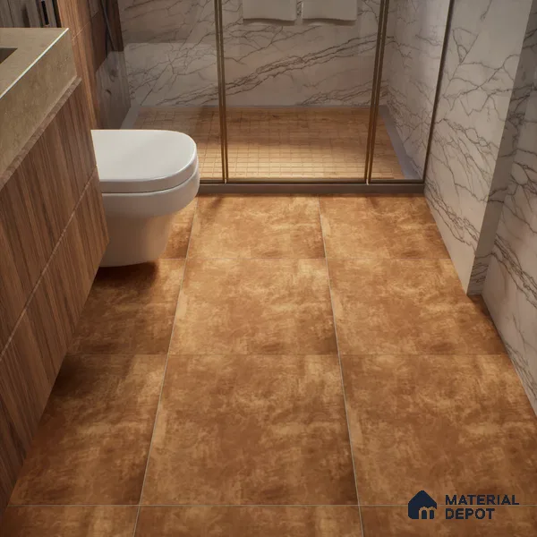 TL 01113 Cemento Brown Matte Finish 600 x 600 mm Vitrified Wall & Floor Tile - 9 mm