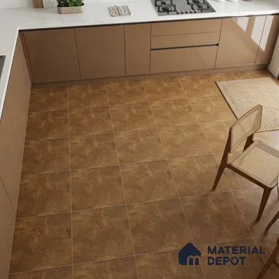 TL 01113 Cemento Brown Matte Finish 600 x 600 mm Vitrified Wall & Floor Tile - 9 mm (Sample)