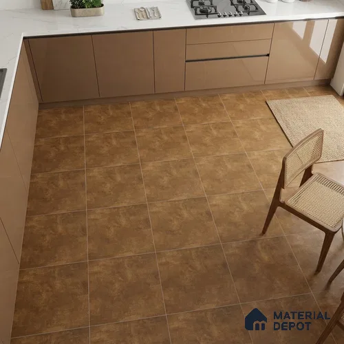 TL 01113 Cemento Brown Matte Finish 600 x 600 mm Vitrified Wall & Floor Tile - 9 mm