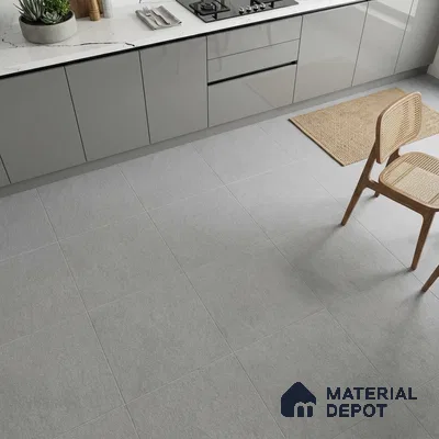 TL 01122 Gris Stone Matte Finish 600 x 600 mm Stone Full Body Vitrified Wall & Floor Tile - 9 mm
