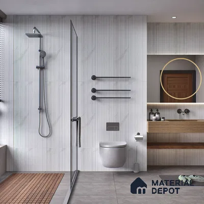Highlighter Wall Tile | TL 01138 Orra Satuario Punch 4 Punch Finish 4 ft x 2 ft Matte Finish Vitrified Tile - 9 mm (Random 06) | Suitable For Foyer, Accent/Feature Wall, Dining Area