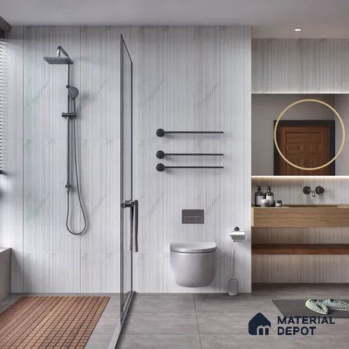 Highlighter Wall Tile | TL 01138 Orra Satuario Punch 4 Punch Finish 4 ft x 2 ft Matte Finish Vitrified Tile - 9 mm (Random 06) | Suitable For Foyer, Accent/Feature Wall, Dining Area
