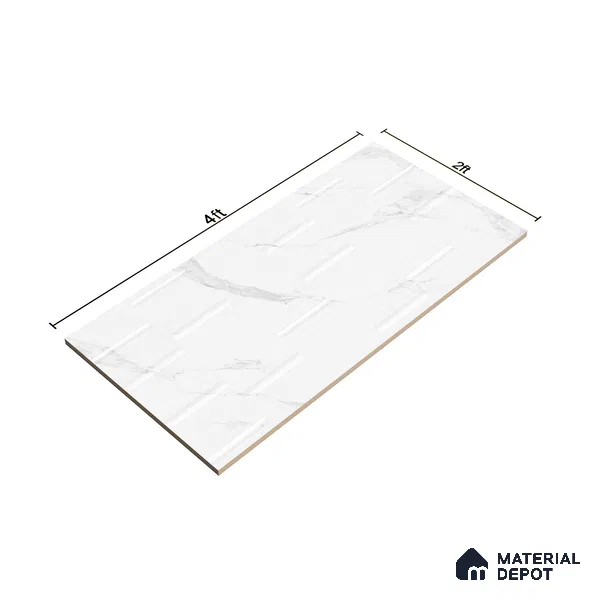 Highlighter Wall Tile | TL 01139 Orra Satuario Punch 7 Punch Finish 4 ft x 2 ft Matte Finish Vitrified Tile - 9 mm (Random 06) | Suitable For Foyer, Accent/Feature Wall, Dining Area