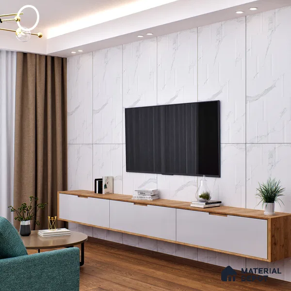 Highlighter Wall Tile | TL 01139 Orra Satuario Punch 7 Punch Finish 4 ft x 2 ft Matte Finish Vitrified Tile - 9 mm (Random 06) | Suitable For Foyer, Accent/Feature Wall, Dining Area