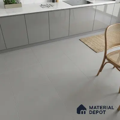 TL 01156 Steel Grey Matte Finish 600 x 600 mm Plain Full Body Vitrified Wall & Floor Tile - 9 mm