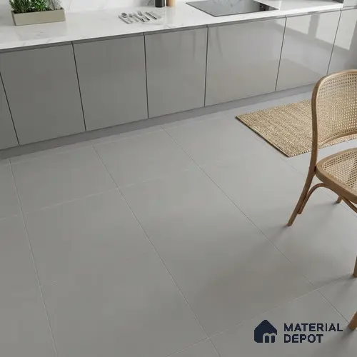 TL 01156 Steel Grey Matte Finish 600 x 600 mm Plain Full Body Vitrified Wall & Floor Tile - 9 mm