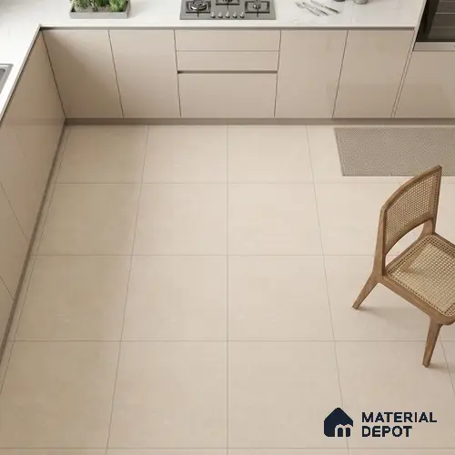 Terrazzo Wall & Floor Tile TL 01172 Zuri Beige Matte Finish 600 x 600 mm Vitrified Tile - 9 mm