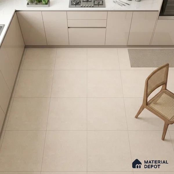 Terrazzo Wall & Floor Tile TL 01172 Zuri Beige Matte Finish 600 x 600 mm Vitrified Tile - 9 mm