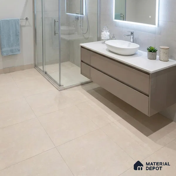 Terrazzo Wall & Floor Tile TL 01172 Zuri Beige Matte Finish 600 x 600 mm Vitrified Tile - 9 mm