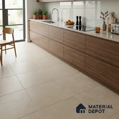 Terrazzo Wall & Floor Tile TL 01172 Zuri Beige Matte Finish 600 x 600 mm Vitrified Tile - 9 mm