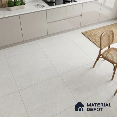 Terrazzo Wall & Floor Tile TL 01173 Zuri Grey Matte Finish 600 x 600 mm Vitrified Tile - 9 mm
