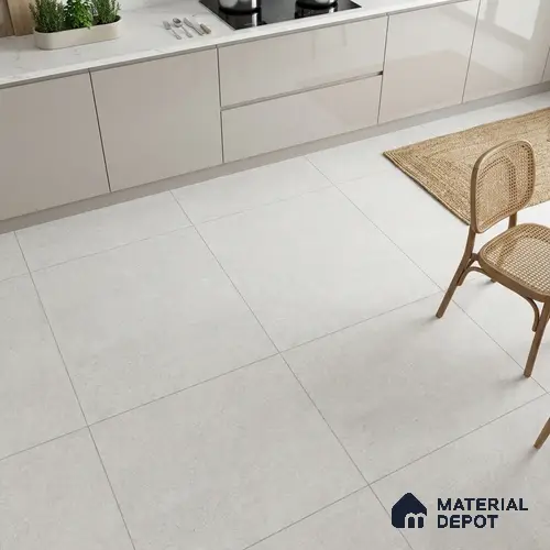 Terrazzo Wall & Floor Tile TL 01173 Zuri Grey Matte Finish 600 x 600 mm Vitrified Tile - 9 mm