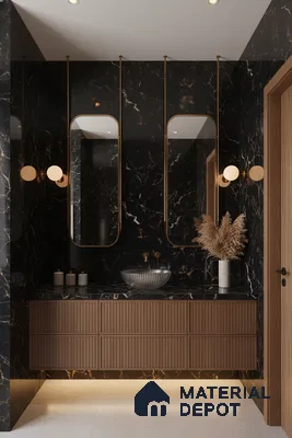Endless Wall & Floor Vitrified Tile Space Black 4 ft x 2 ft | TL 01196 High Gloss Finish Tile - 9 mm | Suitable for Living Room, Bedroom