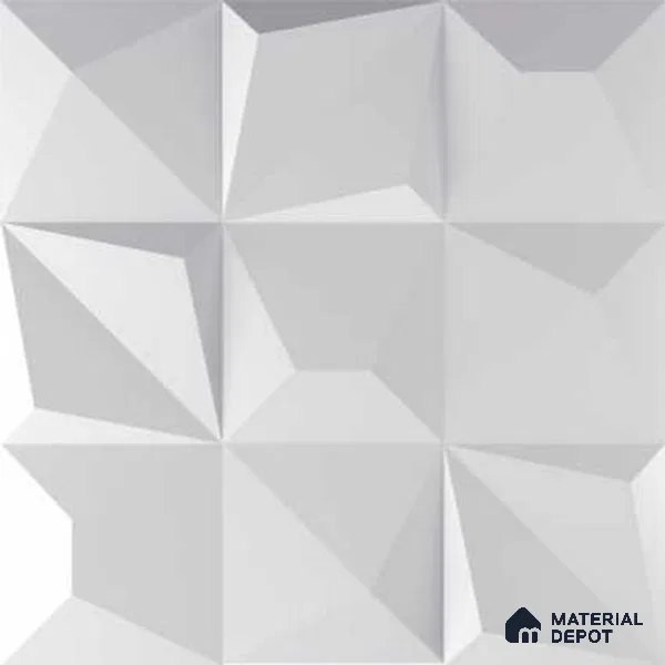 3D Wall Tile TL 01433 A Dusk White 300 x 300 mm Ceramic Glazed Matte Finish Tile - 9 mm