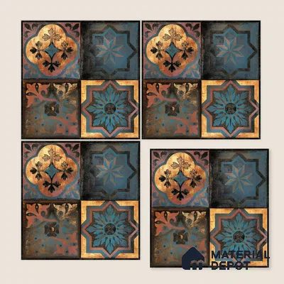 Moroccan Wall Tile TL 01453 B Piazza Elis Decor 1 ft x 1 ft Ceramic Glossy Finish Tile - 9 mm | Suitable for Bathroom, Kitchen, Balcony | Please Expect a Slight Variation of Pattern