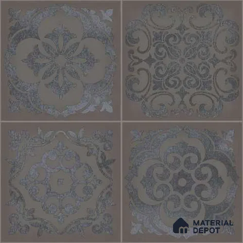 Highlighter Wall Tile TL 01455 A Piazza Roselle DK 1 ft x 1 ft Ceramic Glazed Glossy Finish Tile - 9 mm | Suitable For Kitchen & Bathroom Walls