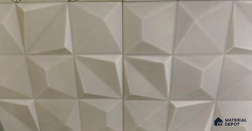 3D Wall Tile TL 01458 B Dusk Grey 300 x 300 mm Ceramic Glazed Matte Finish Tile - 9 mm