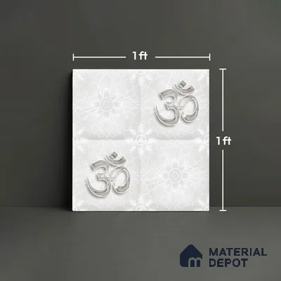 3D Wall Tile TL 01460 B Piazza Omkara HL 300 x 300 mm Ceramic Glazed Glossy Finish Tile - 9 mm