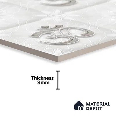 3D Wall Tile TL 01460 B Piazza Omkara HL 300 x 300 mm Ceramic Glazed Glossy Finish Tile - 9 mm