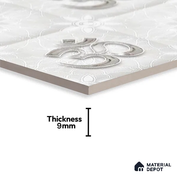 3D Wall Tile TL 01460 B Piazza Omkara HL 300 x 300 mm Ceramic Glazed Glossy Finish Tile - 9 mm