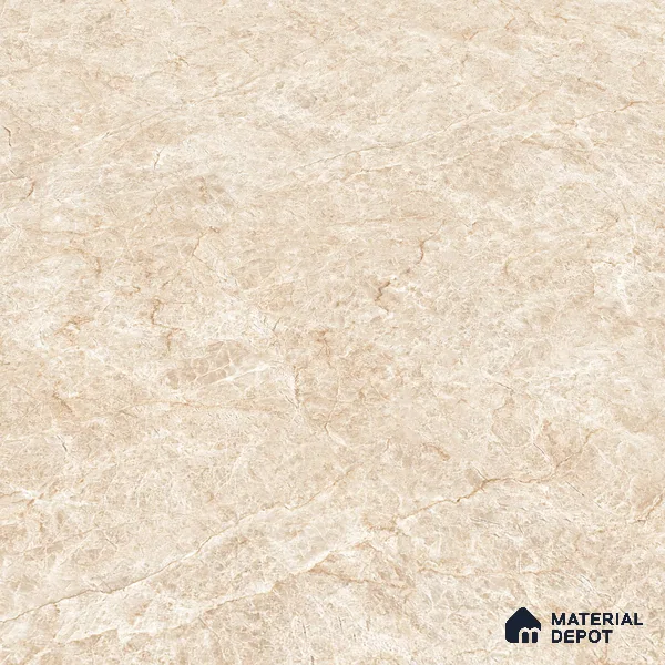 Budget Friendly Large Format Marble Floor & Wall Tile TL 01461 A Aspire Beige 6 ft x 4 ft Glossy Finish Vitrified Tile - 9 mm | Suitable For Living Room, Bedroom, Office | Adhesive and Spacers Must be Used During Installation