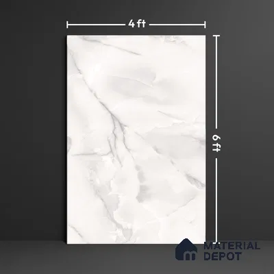 Large Format Marble Floor & Wall Tile TL 01466 Mercato Onyx 6 ft x 4 ft Glossy Finish Vitrified Tile - 9 mm | Suitable For Living Room, Bedroom, Office | Adhesive and Spacers Must be Used During Installation