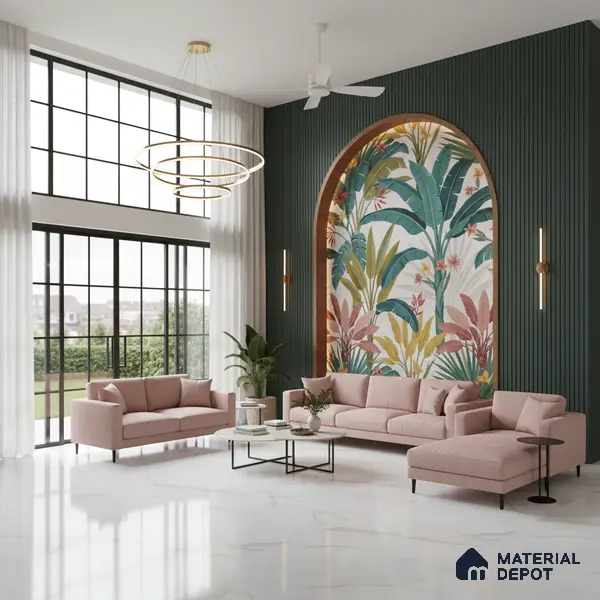 Large Format Marble Floor & Wall Tile TL 01466 Mercato Onyx 6 ft x 4 ft Glossy Finish Vitrified Tile - 9 mm | Suitable For Living Room, Bedroom, Office | Adhesive and Spacers Must be Used During Installation