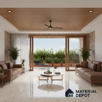 TL 01480 B Tulip Crema 1800 x 1200 mm Polished Glossy Finish Vitrified Tile - 15 mm | Adhesive and Spacers Must be Used During Installation