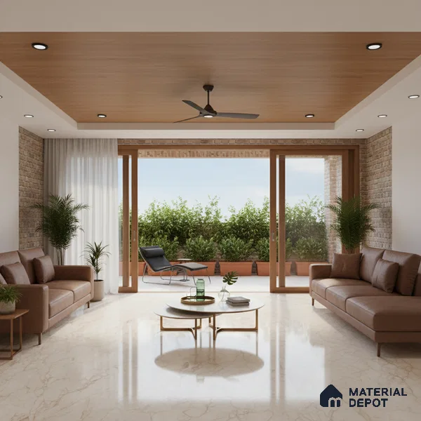 TL 01480 B Tulip Crema 1800 x 1200 mm Polished Glossy Finish Vitrified Tile - 15 mm | Adhesive and Spacers Must be Used During Installation