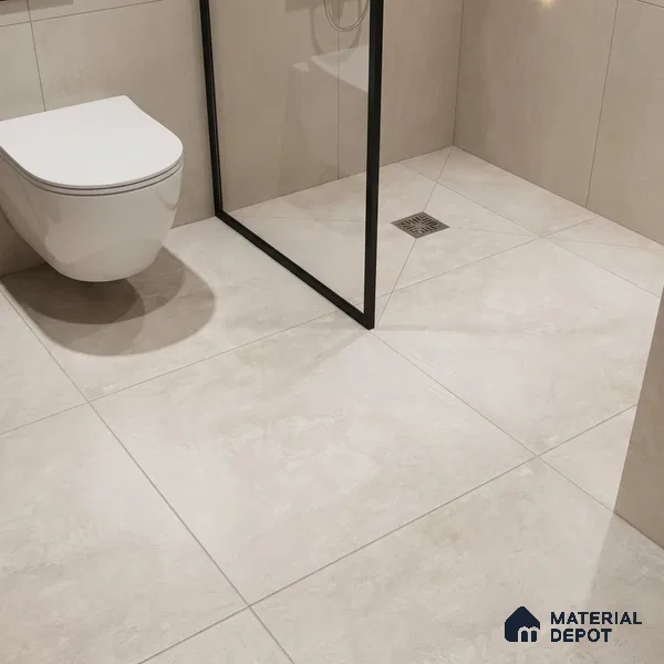 Parking Floor Tile TL 01482 Petrus Pearl 16 x 16 inch Vitrified Anti Skid Matte Finish Heavy Duty Tile - 12 mm | 4 Random Design | Suitable For Bathroom, High Traffic Areas, Balcony | Pattern Alignment May Vary | 2-3 mm Spacer is Mandatory