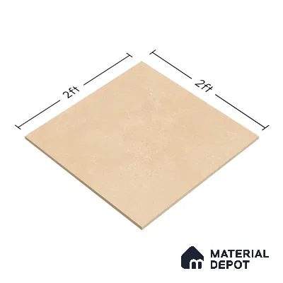 Cement Look Wall & Floor Cream Matte Finish Porcelain Tile | TL 01483 B 2 ft x 2 ft - 9 mm | Suitable For Living Room, Bedroom & Balcony