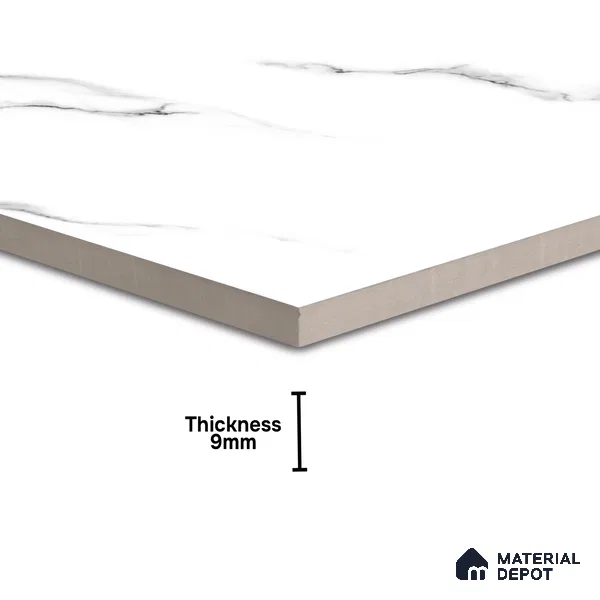 TL 01485 Pearl White 2 ft x 2 ft Matte Finish Wall and Floor Porcelain Tile - 9 mm