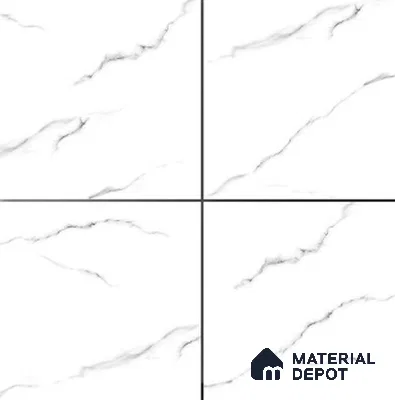 TL 01485 Pearl White 2 ft x 2 ft Matte Finish Wall and Floor Porcelain Tile - 9 mm