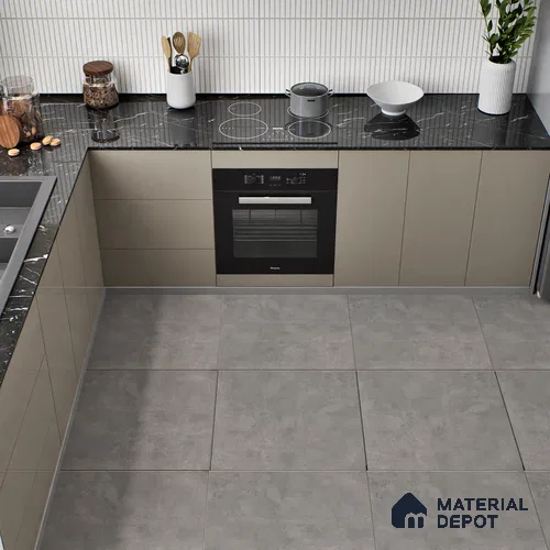 TL 01493 Ash Grey 2 ft x 2 ft Matte Finish Wall and Floor Porcelain Tile - 9 mm