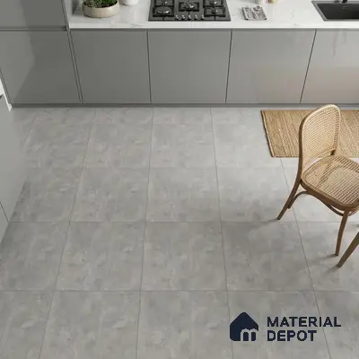 TL 01493 Ash Grey 2 ft x 2 ft Matte Finish Wall and Floor Porcelain Tile - 9 mm