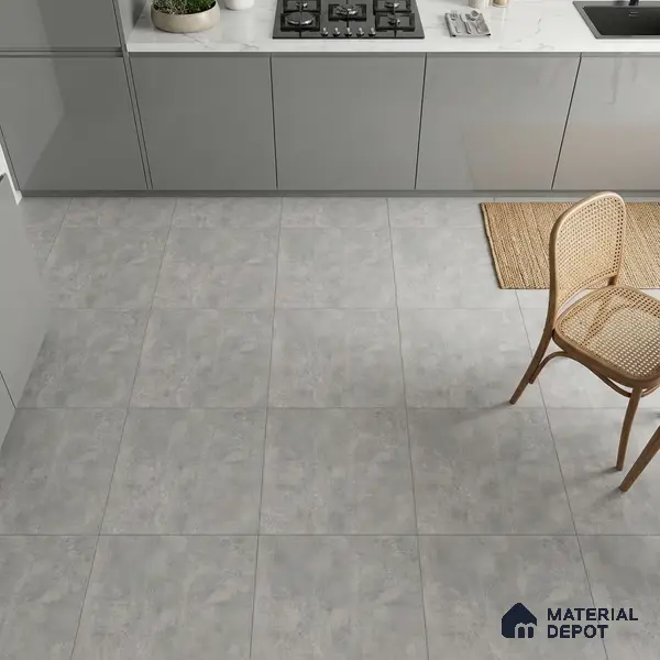TL 01493 Ash Grey 2 ft x 2 ft Matte Finish Wall and Floor Porcelain Tile - 9 mm