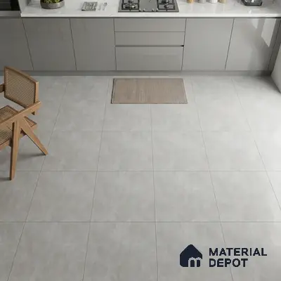 TL 01498 Grey 2 ft x 2 ft Matte Finish Wall and Floor Porcelain Tile - 9 mm