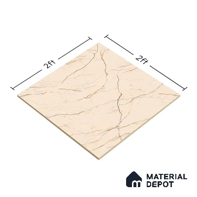 Moroccan Crema Marfil Wall & Floor Tile TL 01502 Warm Beige 2 ft x 2 ft Matte Finish Porcelain Tile - 9 mm | Suitable For Living Room, Bedroom, Kitchen, Bathroom
