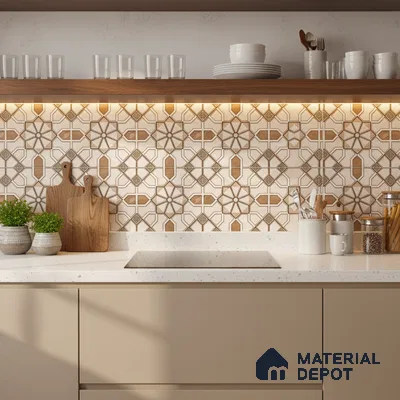 TL 01508 B Cream Champagne Highlighter 2 ft x 1 ft Glossy Finish Ceramic Wall Tile - 6 mm (Sample)