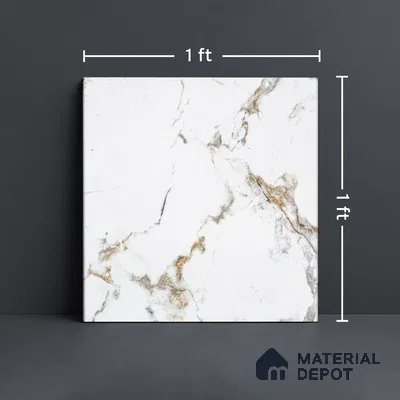 TL 01532 A Satvario Gold 300 x 300 mm Ceramic Anti Skid Matte Finish Bathroom Floor Tile - 8 mm