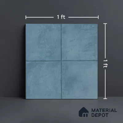 Rustic Wall & Floor Tile TL 01534 A Tripoli Blue 300 x 300 mm Ceramic Anti Skid Matte Finish Bathroom Tile - 8 mm