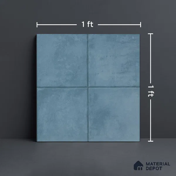 Rustic Wall & Floor Tile TL 01534 A Tripoli Blue 300 x 300 mm Ceramic Anti Skid Matte Finish Bathroom Tile - 8 mm