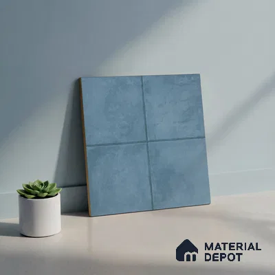 Rustic Wall & Floor Tile TL 01534 A Tripoli Blue 300 x 300 mm Ceramic Anti Skid Matte Finish Bathroom Tile - 8 mm
