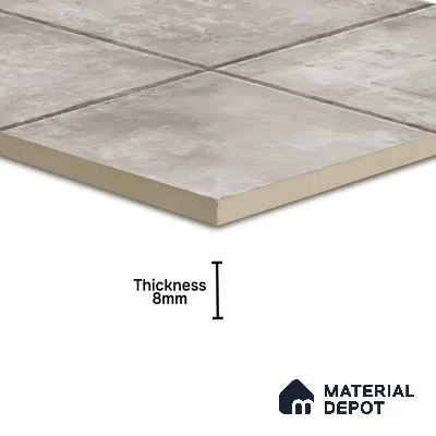 Stone Look Matte Finish Grey Ceramic Floor Tile | TL 01536 | 1 ft x 1 ft - 8 mm | Suitable For Bathroom, Balcony & Utility Area