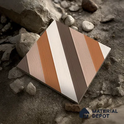 TL 01589 Brown & White 16 x 16 inch Matte Finish Vitrified Parking Floor Tile - 12 mm | Pattern Alignment May Vary | 2-3 mm Spacer is Mandatory
