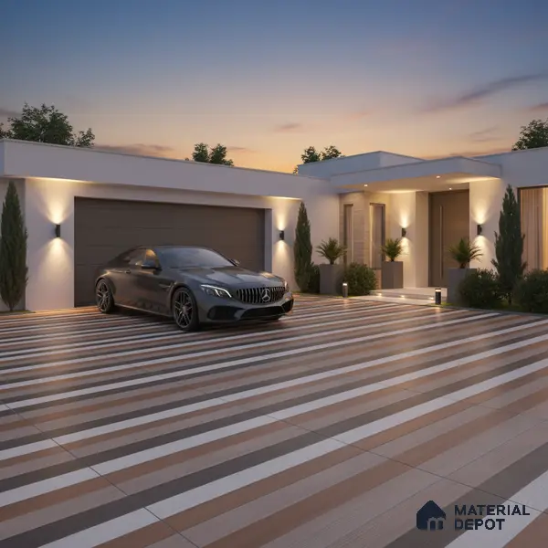 TL 01589 Brown & White 16 x 16 inch Matte Finish Vitrified Parking Floor Tile - 12 mm | Pattern Alignment May Vary | 2-3 mm Spacer is Mandatory